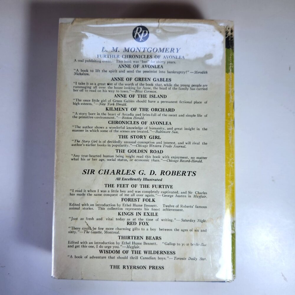 Anne of Green Gables L M Montgomery 1955 Hardcover D/J Mylar Wrap Ryerson Press - Picture 16 of 16